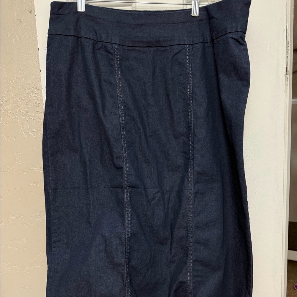 Woman Within Dark Blue Skirt